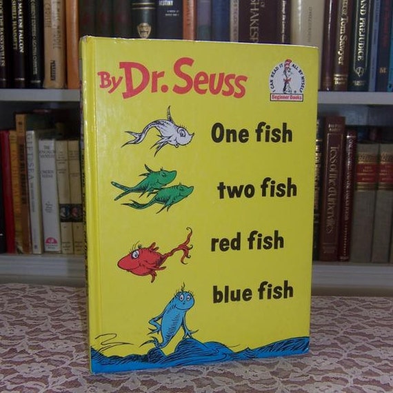 Items similar to One Fish Two Fish Red Fish Blue Fish by Dr. Seuss ...