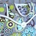 Sale - gray with brown & aqua tote or diaper bag