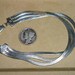 Signed Isco Italy Sterling Silver Bracelet Vintage 3 Strand Herringbone 1970's Jewelry 155