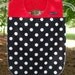 SALE, Adult Bib, polka dot,changeable, black & white set