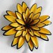 Yellow and Black Delilah Enamel Flower Brooch