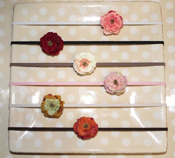 Items similar to Newborn Headbands Baby Headband Rose Headbands