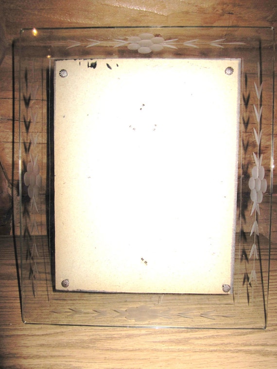 etched glass photo frame