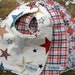 Baby Bibs Boy - Set of 3 - Stars, Plaid and Pinwheels - Preppy Boy in Red & Blue