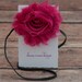 Kayla . Headband . Shabby Chiffon Flower . Hot Pink
