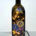 Colorful Pansies Wine Bottle Accent Light/Lamp-BEAUTIFUL-Great Gift