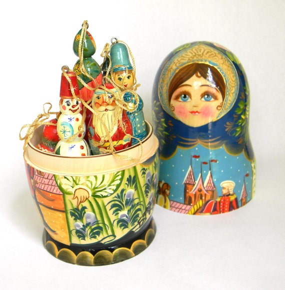  Russian  Nesting Doll Christmas  ornaments  inside