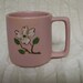 Pottery Mug Pink Dogwood Pigeon Forge Pottery Co Pigeon Forge Tennessee VINTAGE
