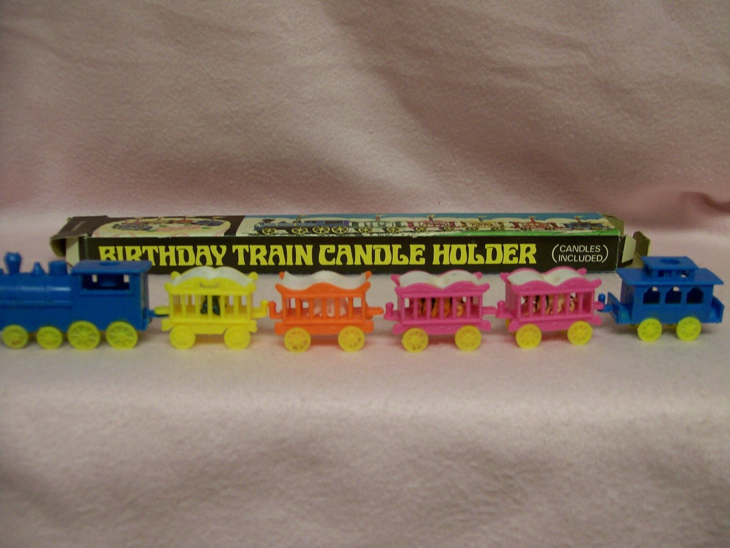 Vintage Circus Train Birthday Cake Candle Holder Decoration