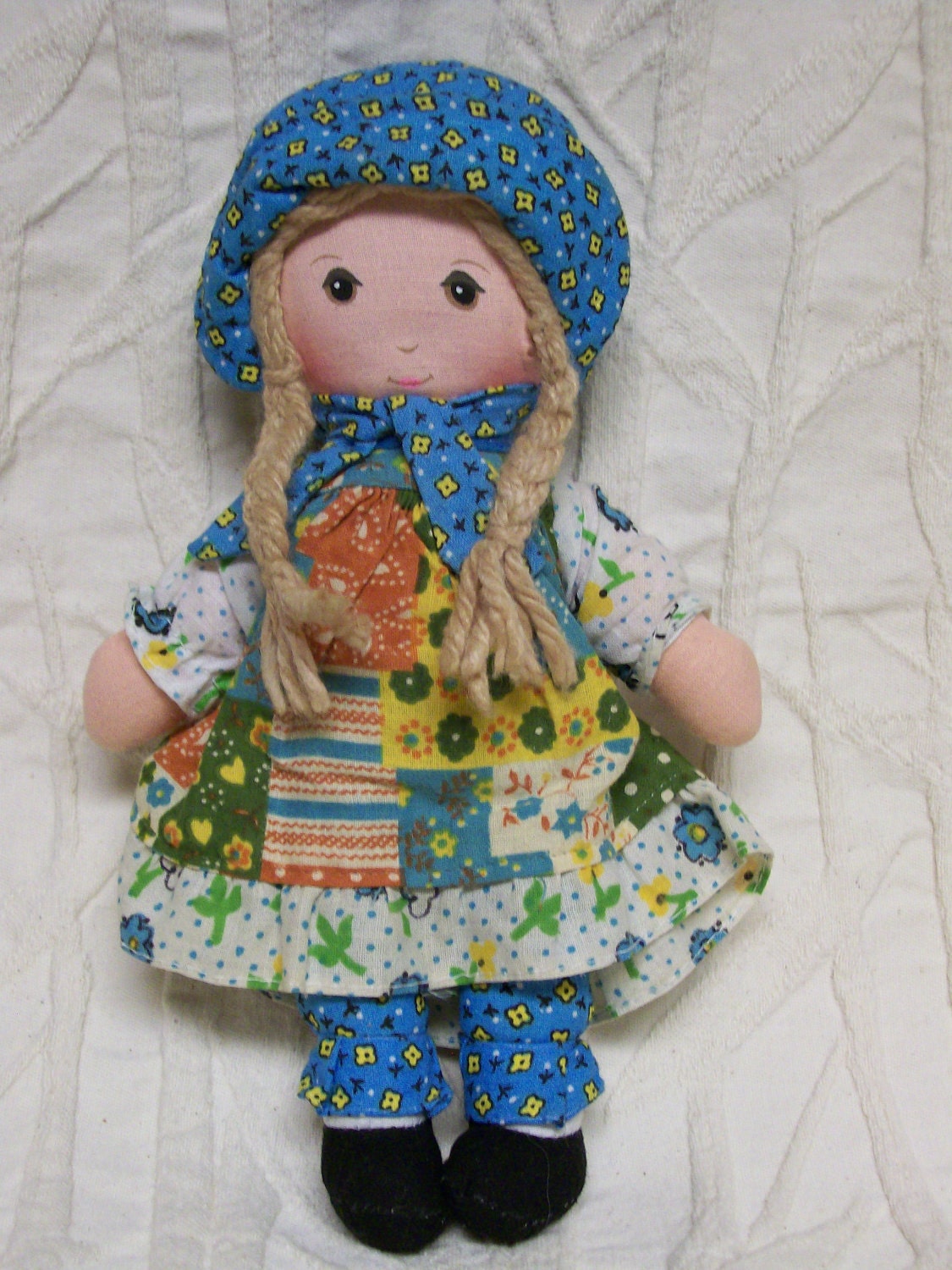 Vintage Holly Hobbie Cloth Rag Doll by Knickerbocker 9 Inches