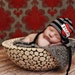 size NEWBORN only, the LINCOLN baby beanie with wide stripes, great photography prop