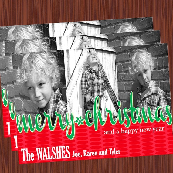 Christmas Cards- Photo Cards-Holiday Cards Printable JPEG Il_570xn