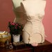 Matching Vintage Ivory Floral Corset & Suspender Belt, Basque - U.K Size 32C