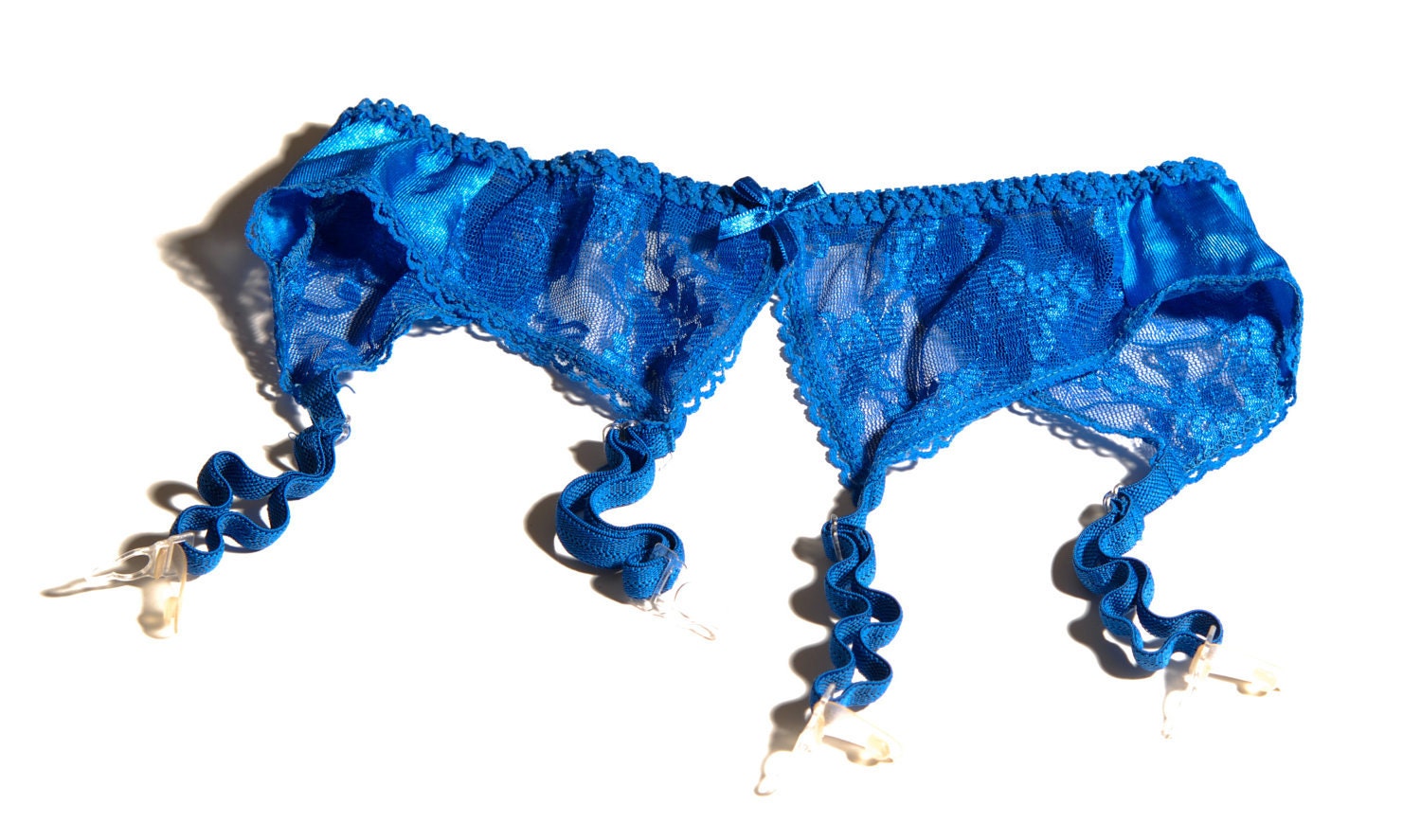 Vintage Royal Blue Suspender Belt Garter 24 30