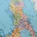 Italy & Spain 1953 Vintage Atlas Page