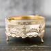 Vintage Brass Container Glass Ashtray Bowl