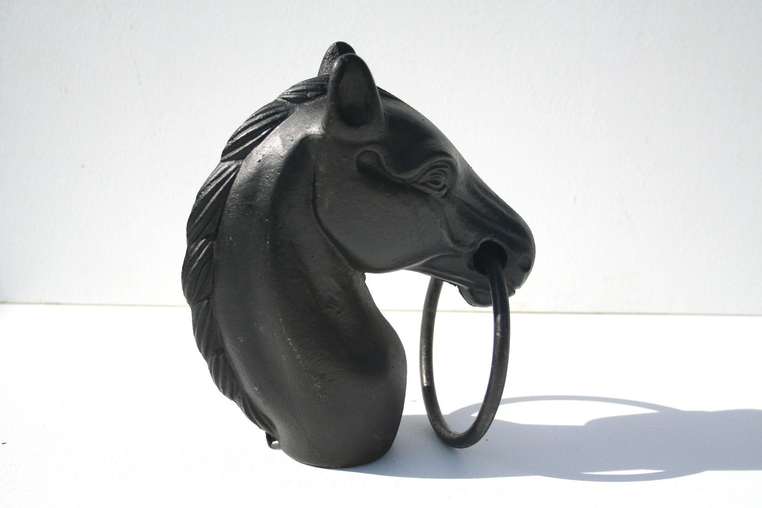 Antique Cast Iron Hitching Post Horse Head