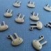 Bunny Head Charms, Antiqued Bronze, Mod, Rabbit (20)