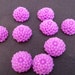 Mini Mum Flower Cabochons, Lavender, 12 pcs 10 mm