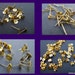 Flat Pad Earring Posts, Gold Plated, 4mm, 6mm and 8mm with Matching Gold Plated Backs