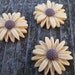 Tan Sunflower Cabochon, Resin, 27mm 4 pcs