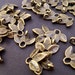 Antiqued Bronze Leaf Charm Connectors 10 pcs