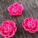 Pink Resin Rose Cabochon, 21 mm, 5 pcs