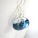 Lampwork Blue Earrings, Tear Drop Earrings, Glass Petite Drop