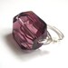 Crystal Ring, Swarovski Ring, Wrapped Silver Ring, Glass Ring, Amethyst, Purple Ring, Wire Wrapped, Cocktail Ring, Size 5, 6, 7, 8, 9