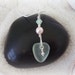 Seaglass Jewelry Heart Neckace with Swarovski Crystal and Pearl - Genuine Sea Glass Jewelry