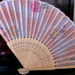 SALE Vintage japanese silk floral fan with gold flecks. Superb.