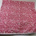 SALE Vintage Calico Tablecloth Pink Red Floral Table Topper Picnic