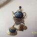For a tea lover, Adorable teapot pin with the cup and tea bag