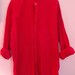 VERSACE Oversized Slouchy Red Collarless Button Down Tunic
