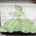 33x20 Pair LIME SOUTHERN BELLE Pillowcases Embroidery Vintage
