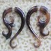 DAYA Earrings - Natural Horn - Organic Fake Gauges - Hand Carved Swirls
