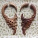 Fake Gauge Earrings - Natural Sono Wood - SIAM - Hand Carved Tribal Earrings