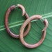 Hand Carved Fake Gauge Earrings - Brown Sono Wood Hoops - LEA - Tribal Inspired Jewelry