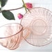 Arcoroc French Rosaline Swirl Cup and Saucer