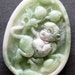 1 White/Green JADE Pendant 42x31mm - COD0430