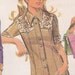 70's Sewing Pattern McCall's 2509 Miss Sheath Dress Button Front Wing Collar Western Size 16 Bust 38 COMPLETE Uncut