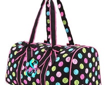 Personalized Duffel Bag - Dance Bag, or Overnight Bag-Girls Polka Dot ...