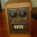 Antique Combination US Post Office Box in Handmade Wood Bank