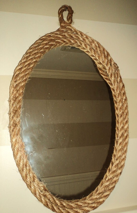 Items similar to Braided Rope Mirror on Etsy