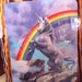 RAINBOW UNICORN old skool wooden wall hanging