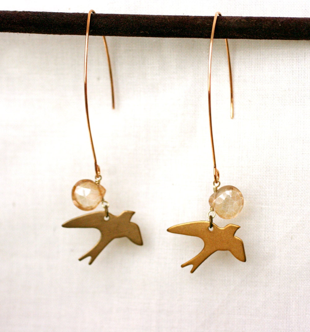 Soaring Bird Earrings by estieMade on Etsy