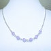 Lilac Swarovski Necklace - Round Crystals on Silver Plated Chain