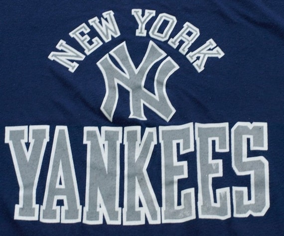 Vintage 1980s New York NY Yankees Logo Baseball T Shirt Thin