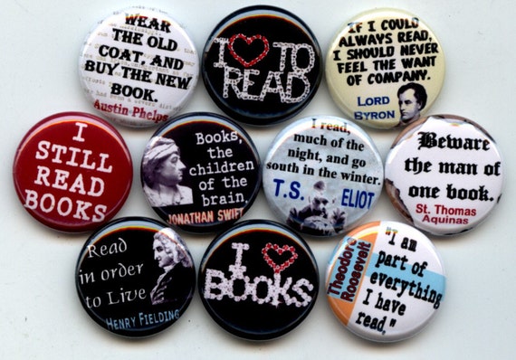 READING I love to Read 10 Pinback 1 Buttons Badges Pins by Yesware