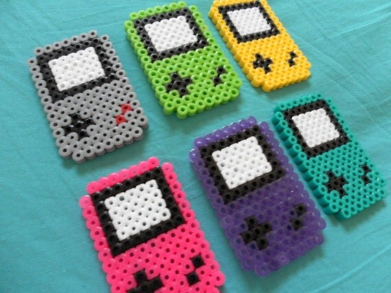 Items similar to Nintendo game boy perler bead magnet choose ONE color ...
